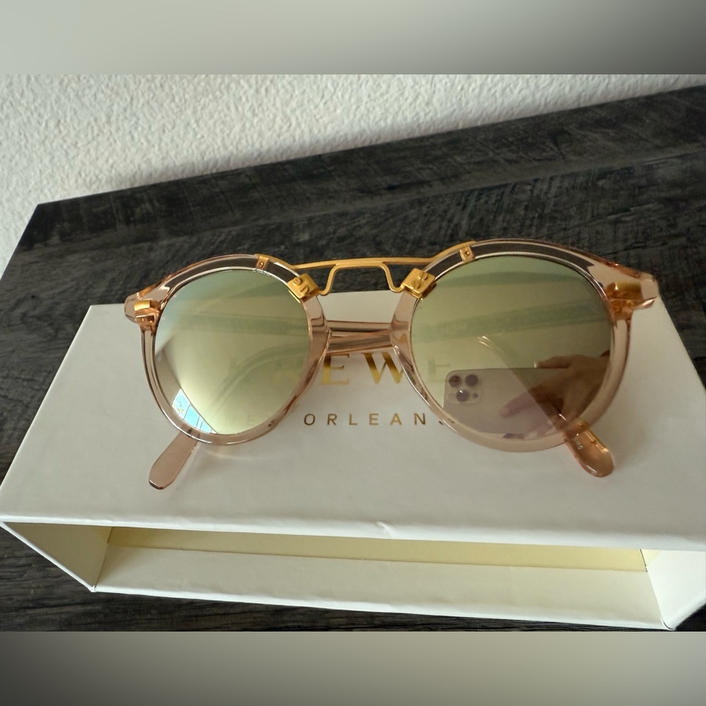 KREWE Gold and Tan Sunglasses - Picture 2 of 7